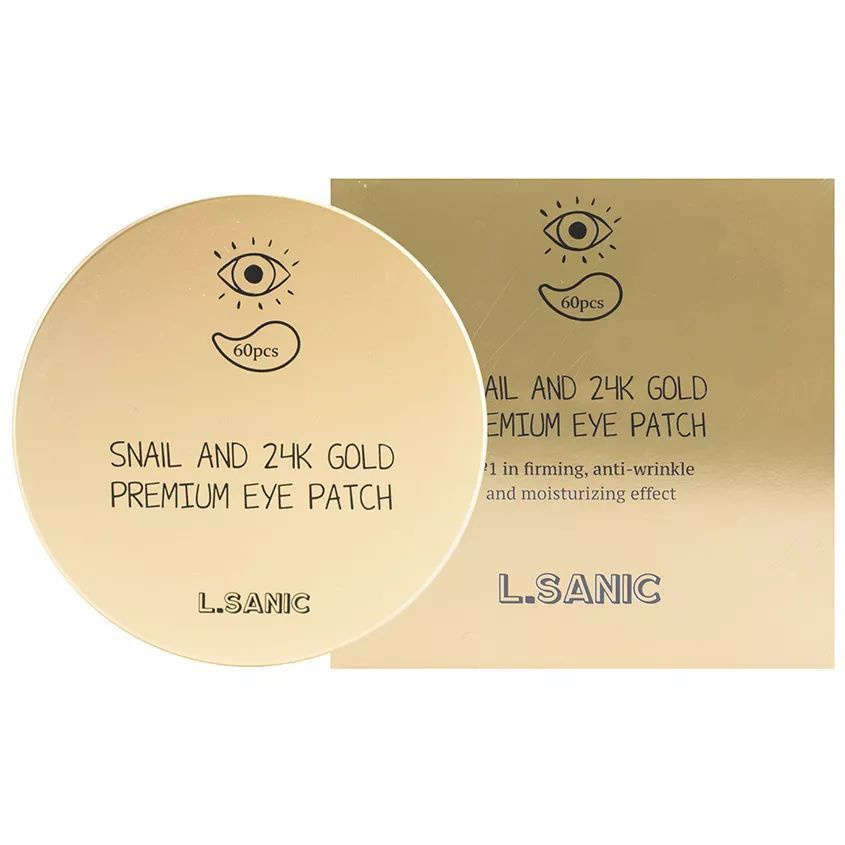 L.SANIC Патчи для глаз гидрогелевые с муцином улитки и золотом (Snail and 24K Gold Premium Eye Patch) #1