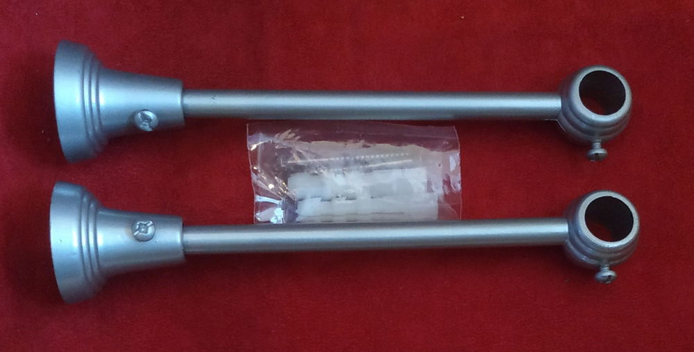 2 шт - Металлические кронштейны для круглого карниза Ф16 мм, цвет ...