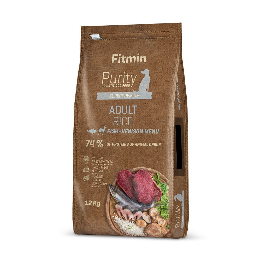 Сухой корм Fitmin Dog Purity Rice Adult Fish&Venison для взрослых пород, 12 кг  #1