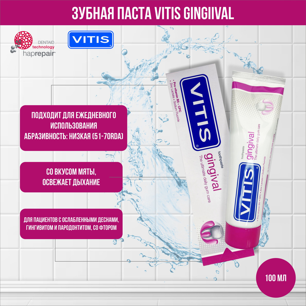 Зубная паста для дёсен Vitis Gingival (100 мл) #1