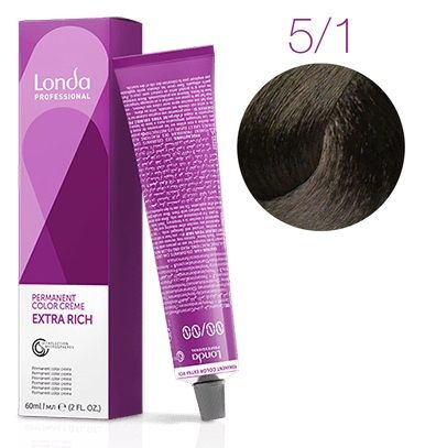 Londa Color стойкая крем-краска, 5/1 светлый шатен пепельный, 60мл  #1