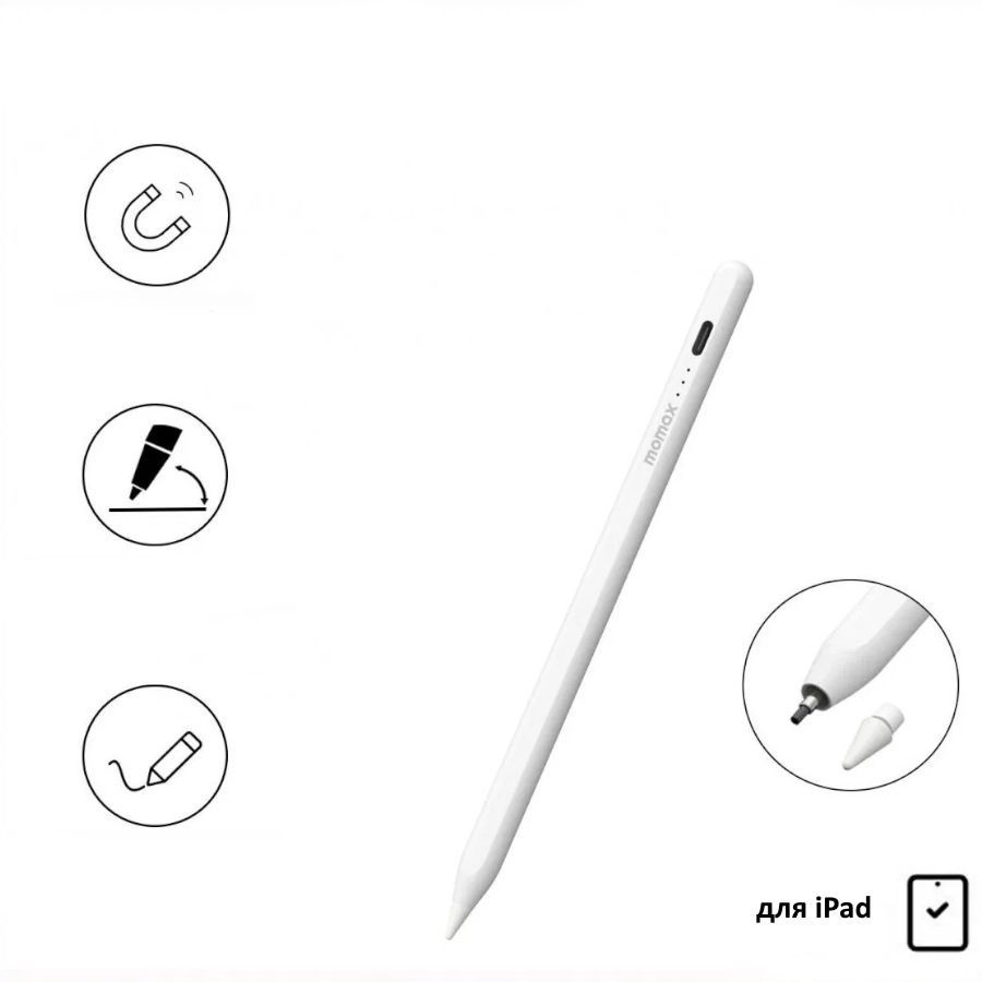 Стилус для iPad Momax TP8 Onelink Active Stylus Pen 4.0 - Белый (TP8W) #1