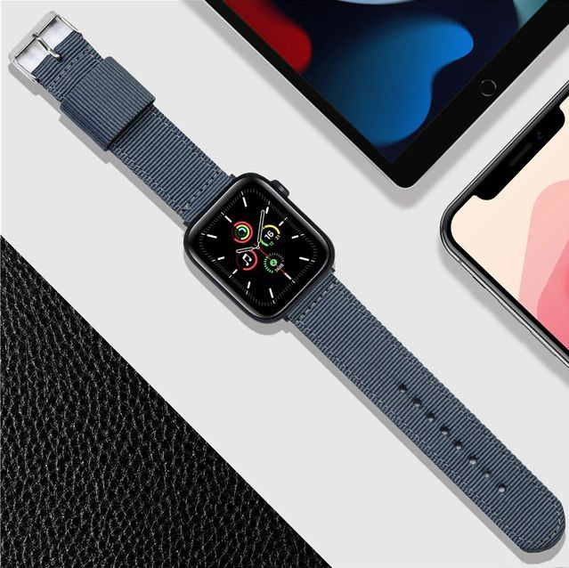 Сменный тканевый ремешок для smart часов Apple Watch 42 44 45 49 мм / нейлоновый браслет на эпл вотч #1
