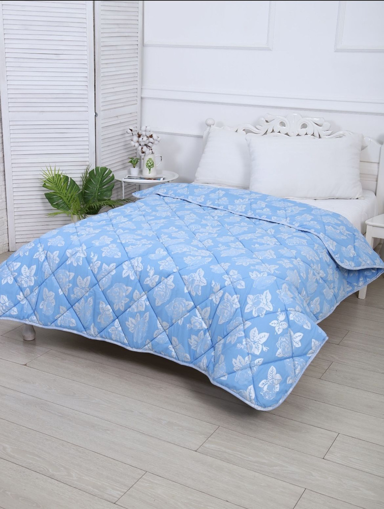 Лотос Текстиль Одеяло 2-x спальный 172x205 см, Всесезонное, с наполнителем Полиэфирное волокно, комплект #1