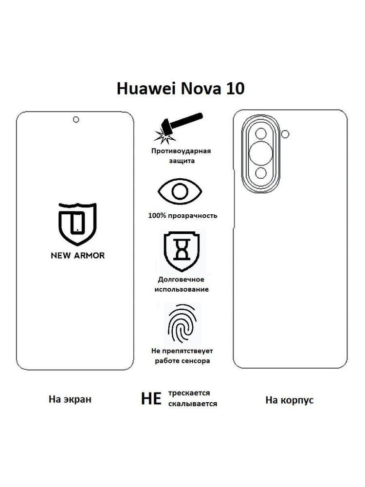 Гидрогелевая пленка на Huawei Nova 10 / Хуавей Нова 10 #1