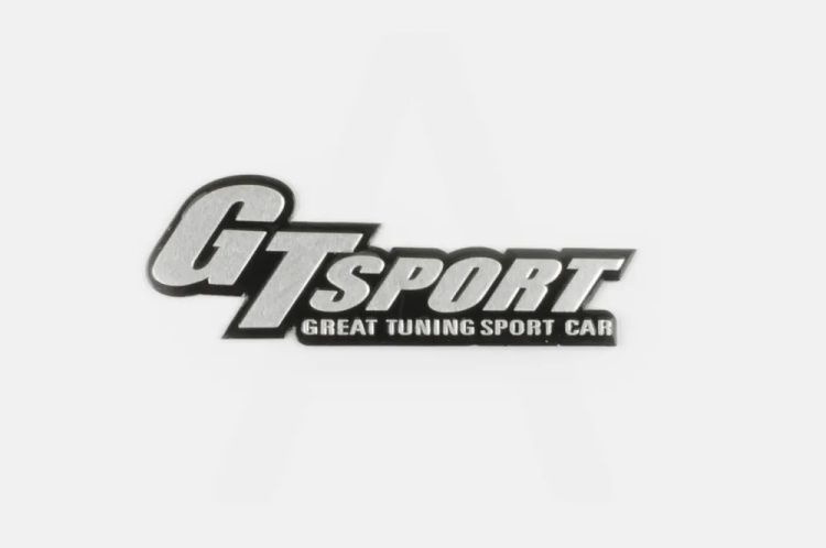 Наклейка шильдик GT SPORT (13х4см, хром) #1