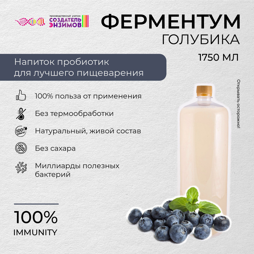 Ферментум Создатель Энзимов Голубика 1,75 л. ПЭТ #1