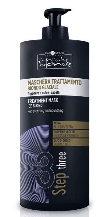Hair Company INIMITABLE BLONDE Ice Blond Маска для волос "Ледяной блонд", 1 литр (1000 мл) / Профессиональный #1