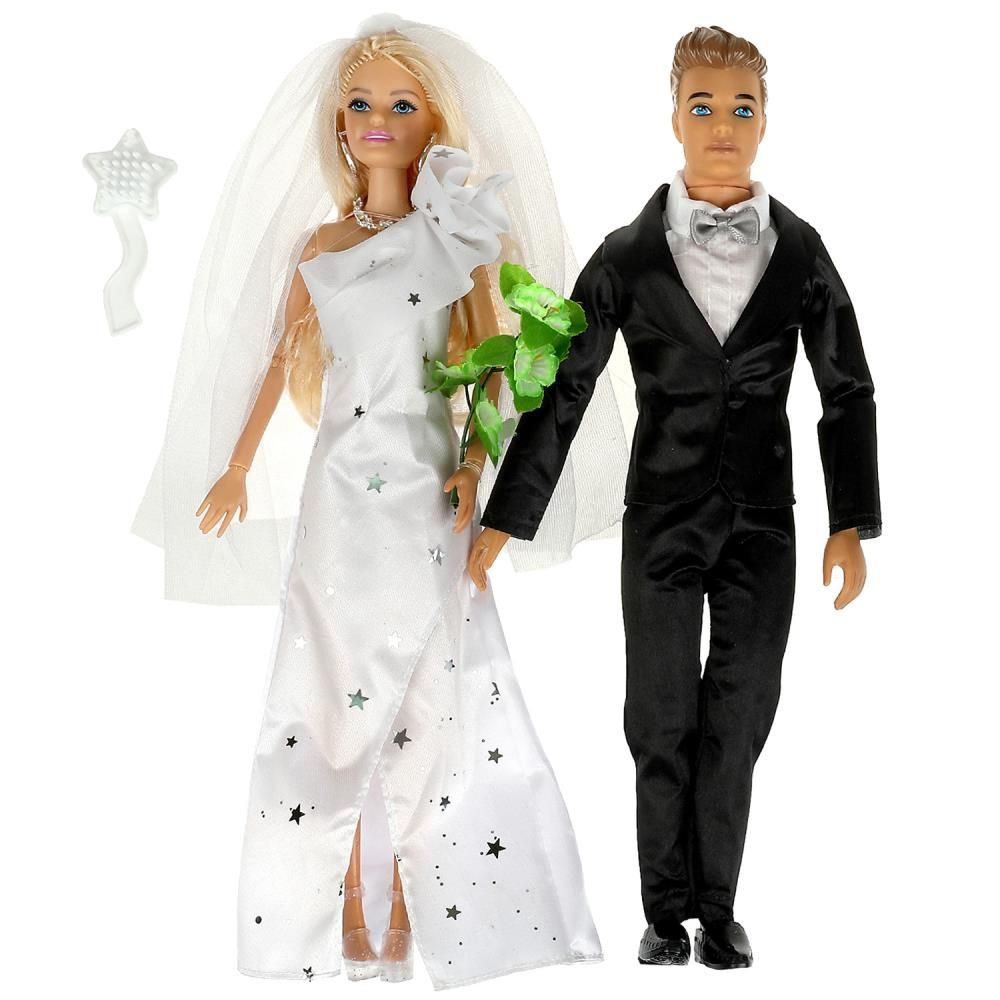 Кукла для девочки набор жених и невеста София и Алекс шарнирная барби кен  #1