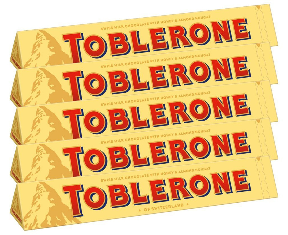 Молочный Шоколад Toblerone с медово-миндальной нугой, 100г х 5шт  #1