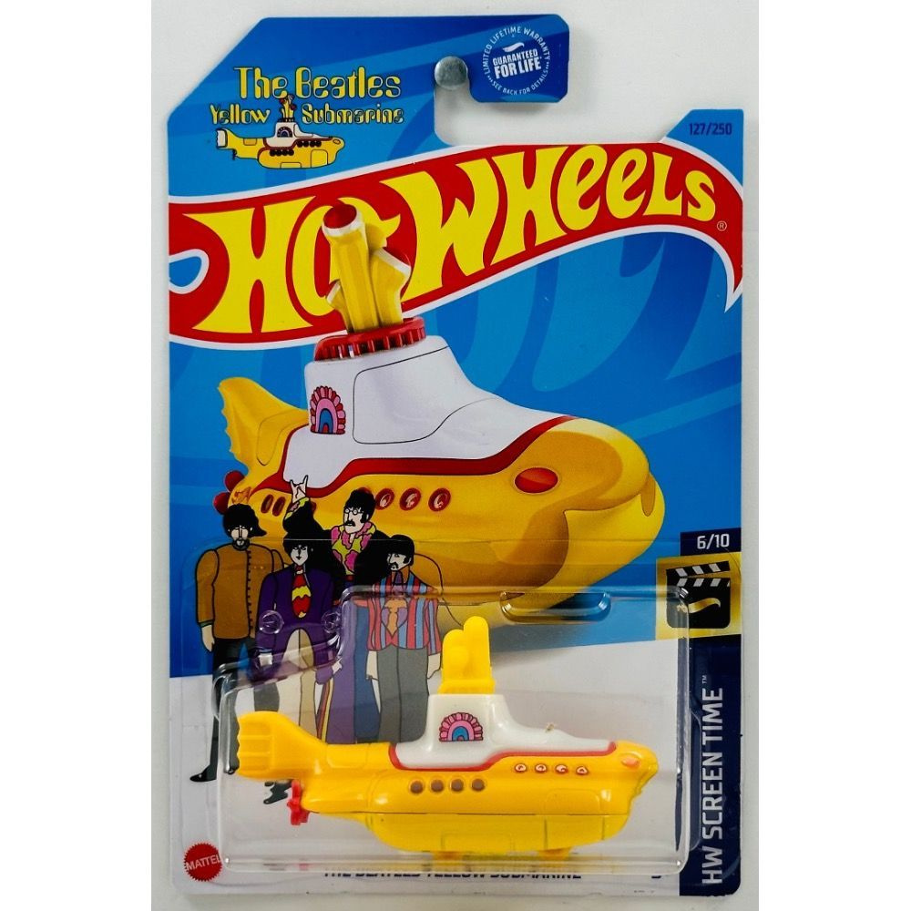 HKH12 Машинка металлическая игрушка Hot Wheels коллекционная модель THE BEATLES YELLOW SUBMARINE желтый #1