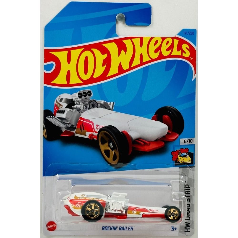 HKG53 Машинка металлическая игрушка Hot Wheels коллекционная модель ROCKIN RAILER белый;красный  #1