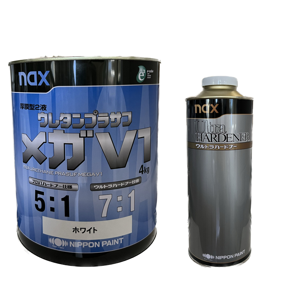 ГРУНТ-ВЫРАВНИВАТЕЛЬ NAX URETHANE PRIMER SURFACER MEGA V1, (Черный), 4 КГ, NIPPON PAINT  #1