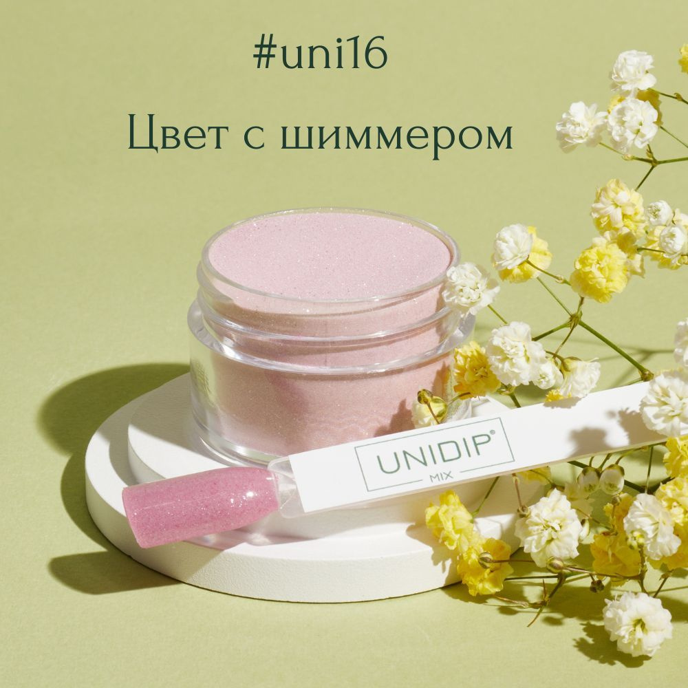 UNIDIP #uni16 Дип-пудра для покрытие ногтей без УФ 14г #1