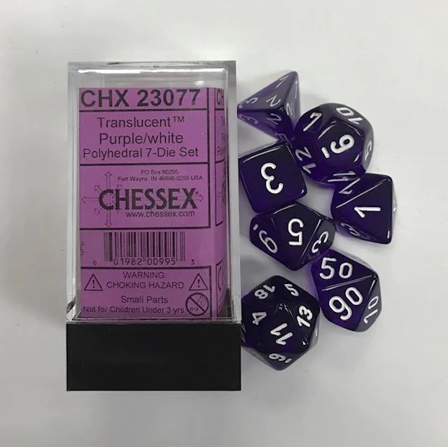 Набор кубиков для настольных ролевых игр (Dungeons and Dragons, DnD, D&D, Pathfinder) - Chessex 7-dice #1