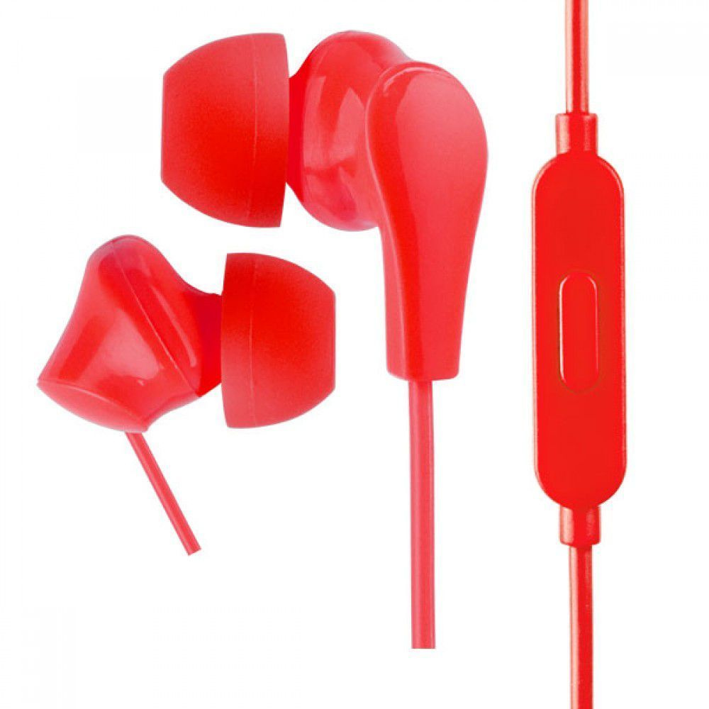 Наушники Perfeo ALPHA внутриканальные с микрофоном красные #1