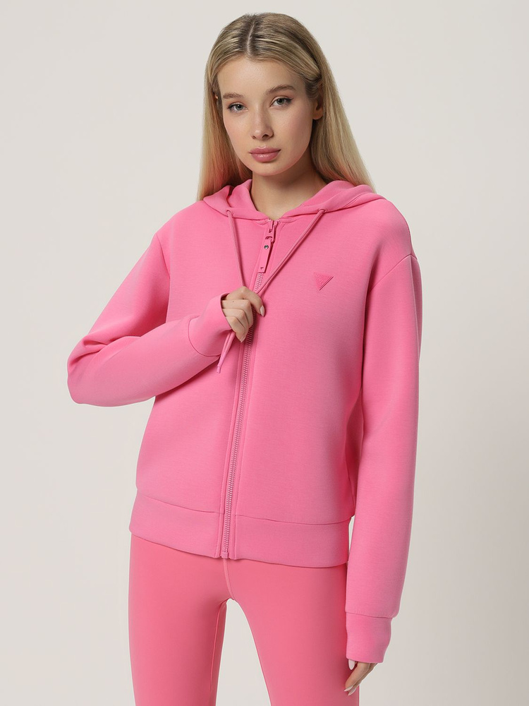 Толстовка GUESS Allie Scuba Hoodie Zip Sweatsh #1