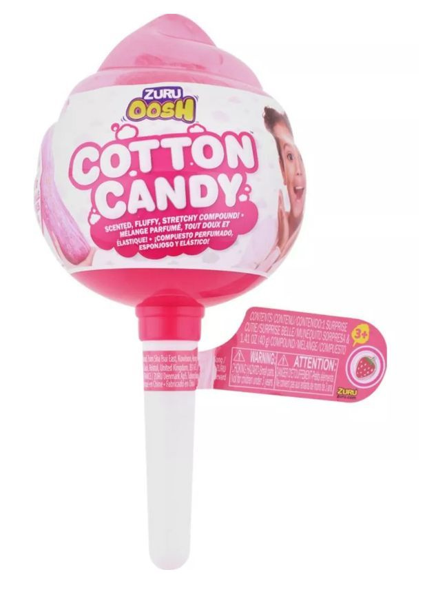 Zuru Oosh Игровой набор Cotton Candy Конфета на палочке со сквишем 3 предмета Клубника 8628SQ1  #1