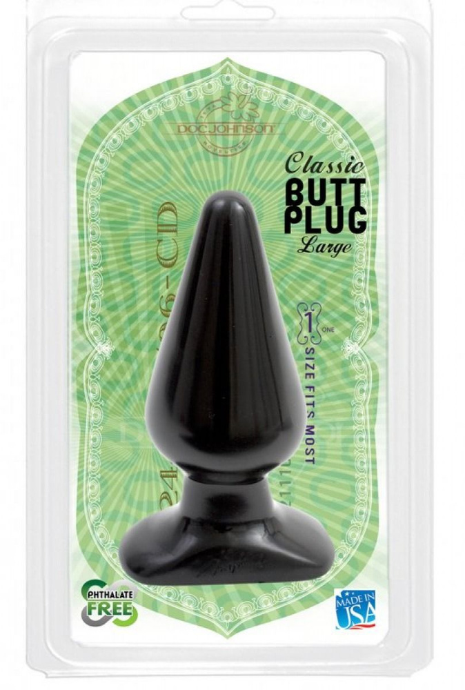 Большая черная пробка BLACK BUTT PLUG LARGE #1