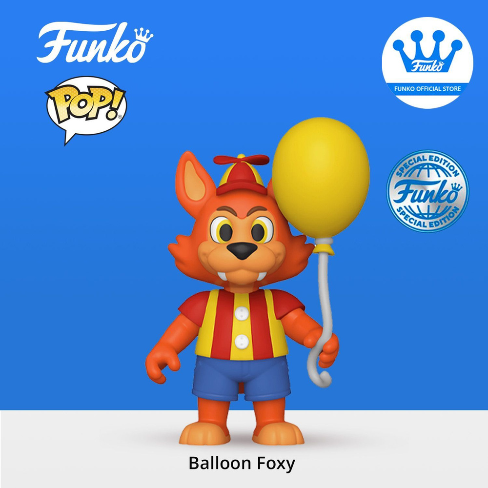 Фигурка Funko Action Figure FNAF Balloon Circus Balloon Foxy(Exc)/ Фанко  ПОП экшн фигурка по мотивам игры Пять ночей с Фредди - купить с доставкой  по выгодным ценам в интернет-магазине OZON (1098721140)