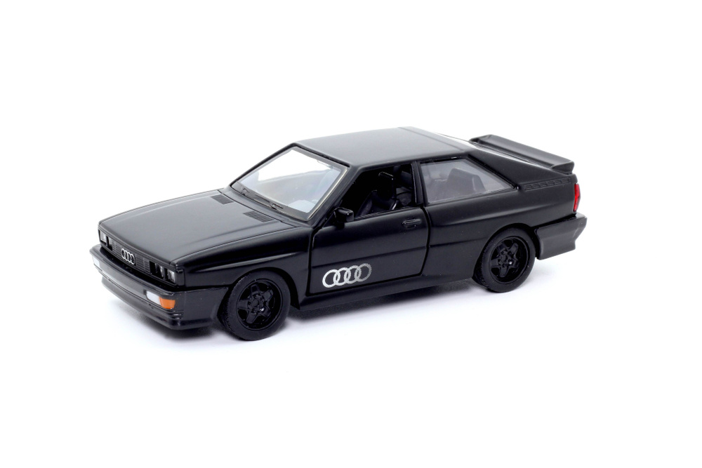 Машинка металлическая RMZ City 1:32 Audi Quattro Coupe (1980-1991) черный матовый  #1