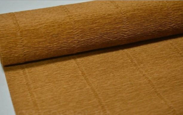 Бумага гофрированная простая, 180гр 567 светло-коричневая Cartotecnica Rossi (Италия)  #1