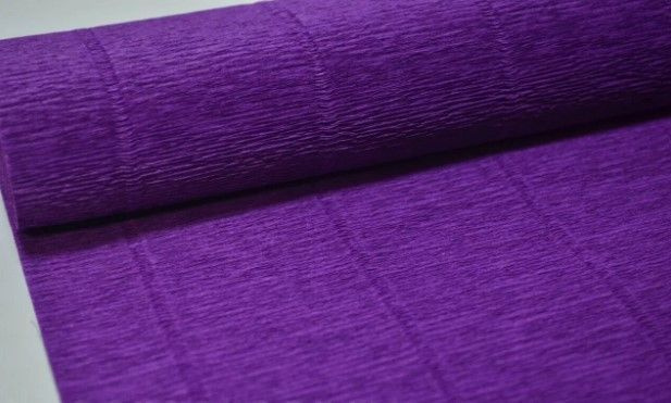 Бумага гофрированная простая, 180гр 593 фиолетовая Cartotecnica Rossi (Италия)  #1