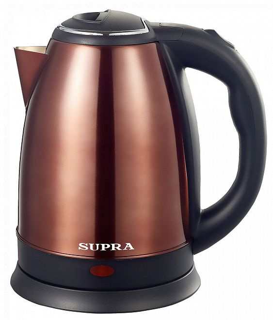 Чайник электрический Supra / Супра KES-1845S из нержавеющей стали, коричневый, 1500Вт, 1.8л / техника #1
