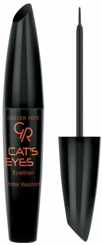 Golden Rose подводка для глаз Cat's Eyes Eyeliner, черная #1