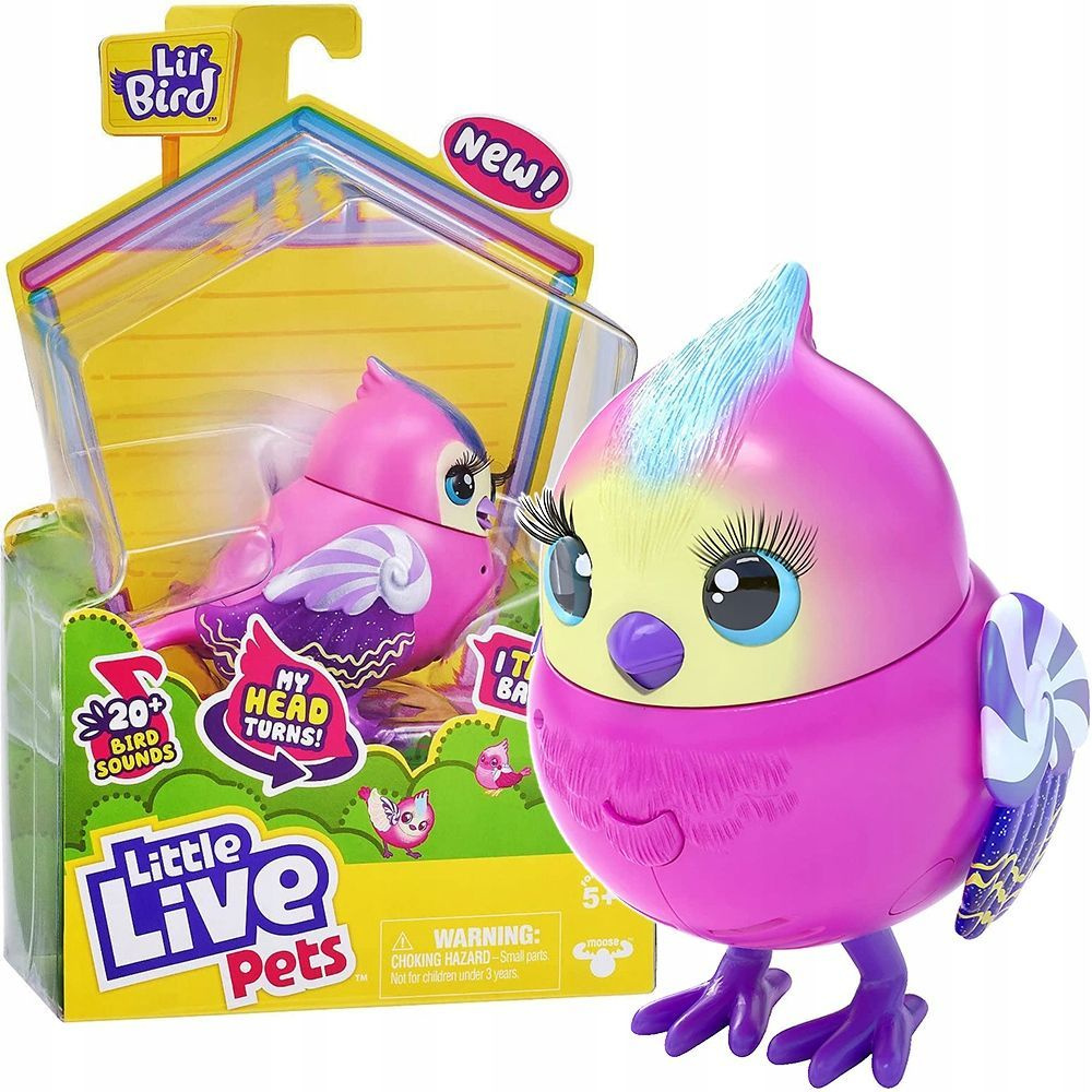 Интерактивная игрушка Little Live Pets - Интерактивная птичка  розово-фиолетовая 26030 - купить с доставкой по выгодным ценам в  интернет-магазине OZON (1374377105)