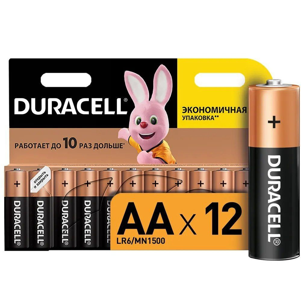 Duracell Батарейка AA, Щелочной тип, 1,5 В, 12 шт #1