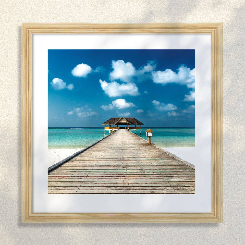 Картина в раме Postermarket "Пирс на пляже", 40 х 40 см. #1