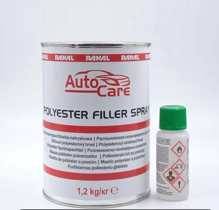 Полиэфирная пневмораспыляемая шпатлевка AutoСare UNI-Spray 1,2 кг  #1