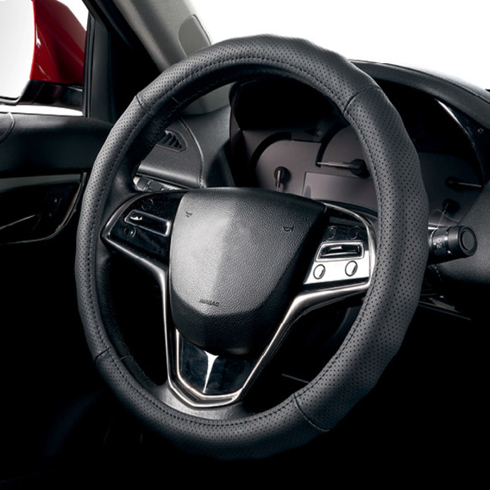 Оплетка, чехол (накидка) на руль Фольксваген Поло (2005 - 2009) хэтчбек 3 двери / Volkswagen Polo, натуральная #1