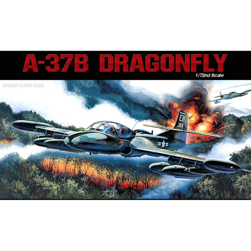 Academy сборная модель 12461 A-37B Dragon Fly 1:72 #1