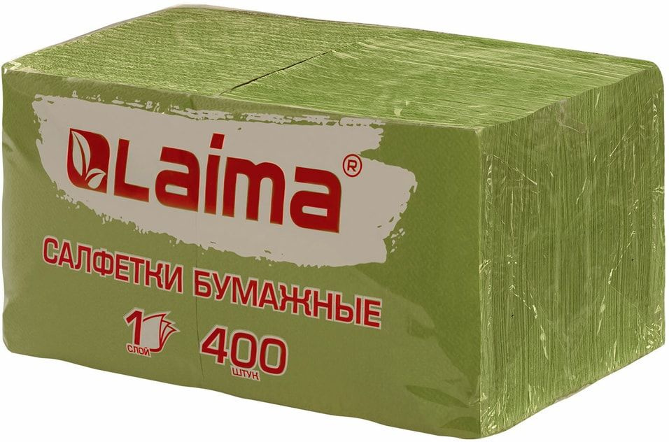 Салфетки Laima Big Pack бумажные зеленые 24*24см 400шт х1шт #1