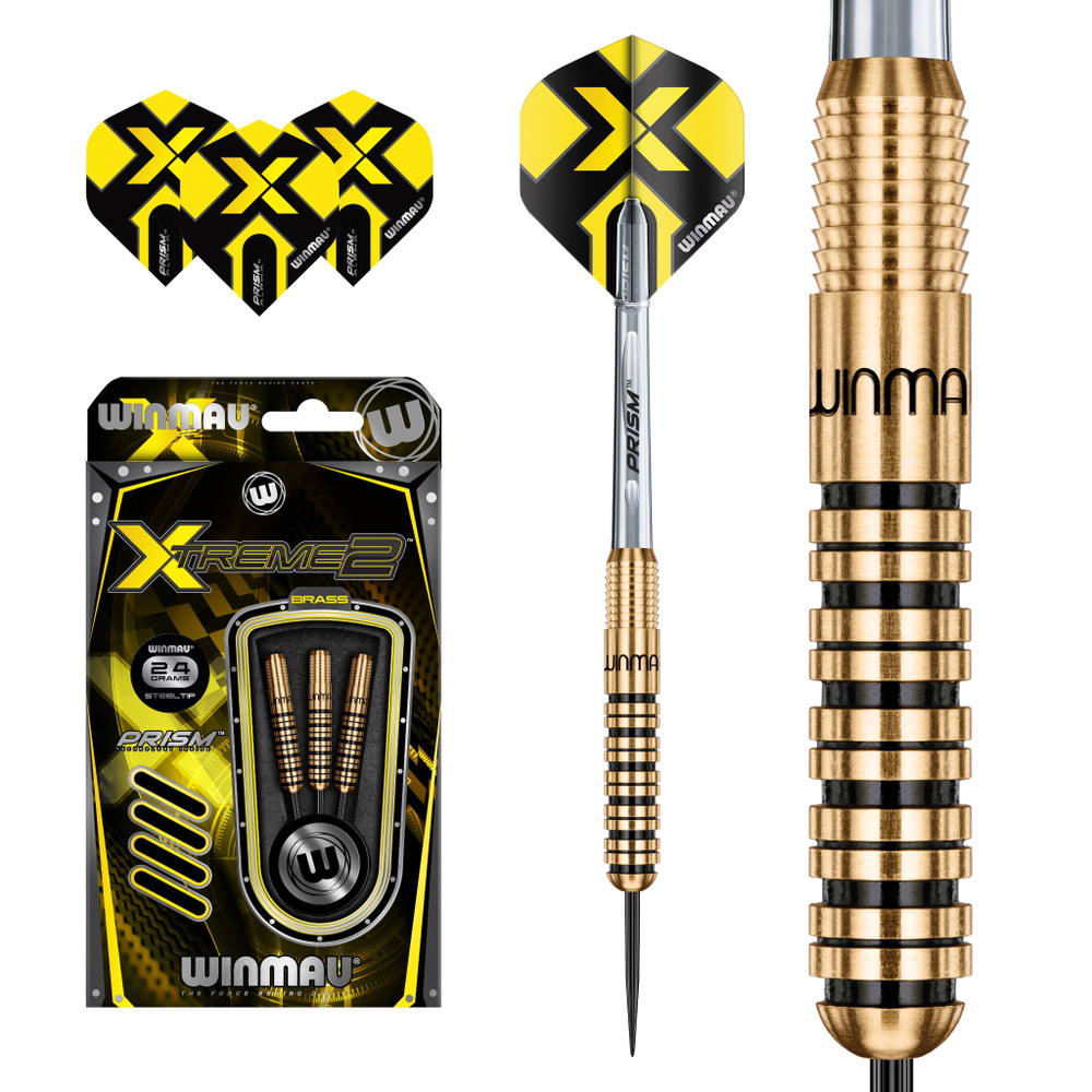 Дротики 24гр WINMAU NEW XTREME 2 BRASS steeltip для игры в Дартс #1