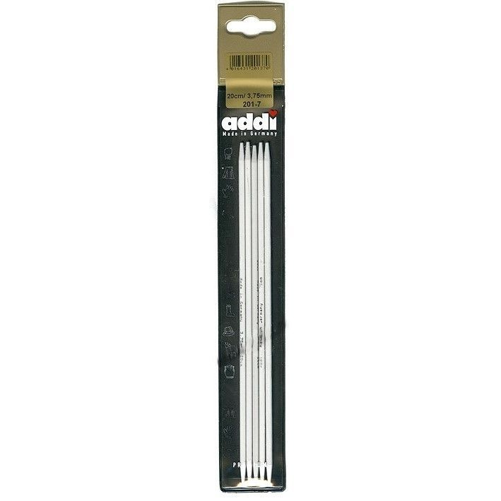 Спицы для вязания ADDI чулочные, алюминий Sock №3,75 20 см (ADDI.201-7/3.75-20)  #1