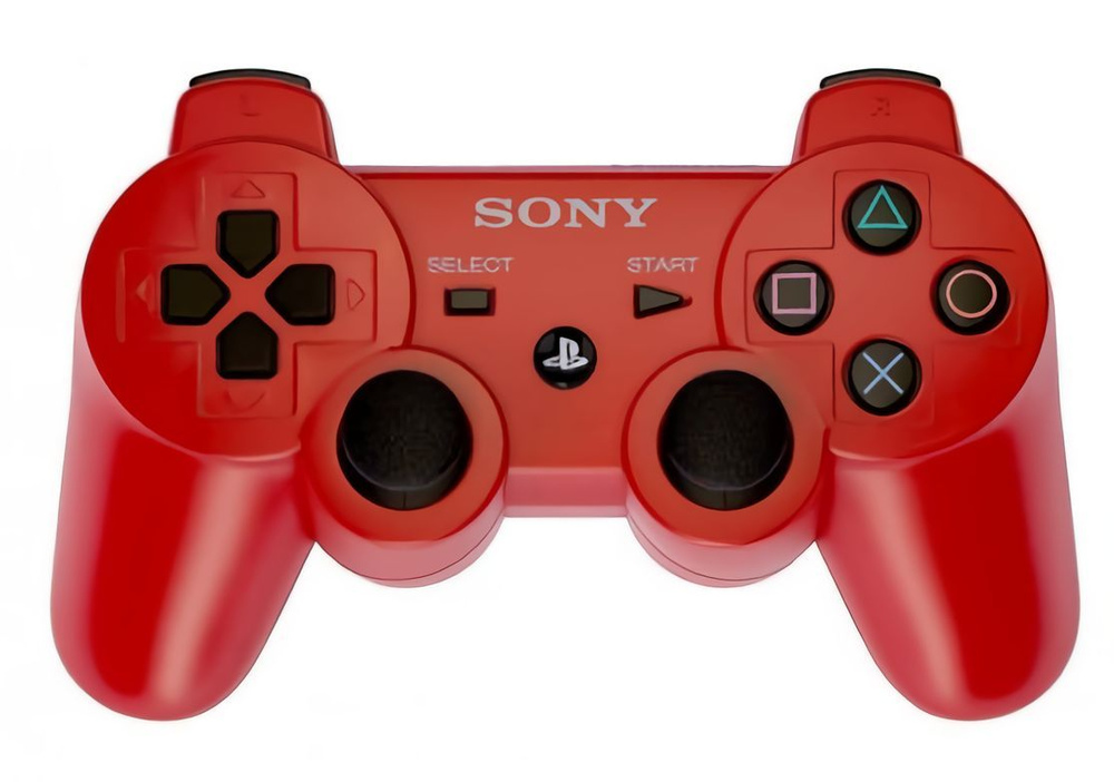 Беспроводной Bluetooth Геймпад для Sony PlayStation 3 Красный / PS3 / Блютуз - Джойстик Дуалшок 3 / Dualshock #1