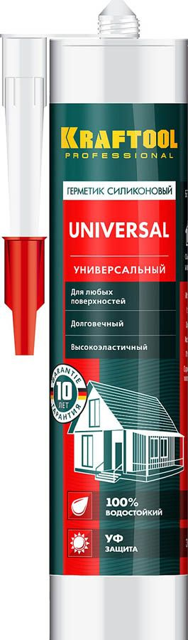 KRAFTOOL 300 мл, универсальный, белый, силиконовый герметик KRAFTSIL FX100 41253-0  #1