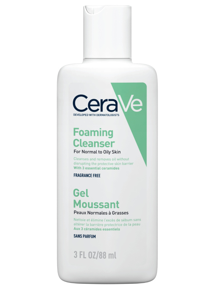 CeraVe Foaming Cleanser гель очищающий, для нормальной и жирной кожи лица и тела, 88 мл  #1