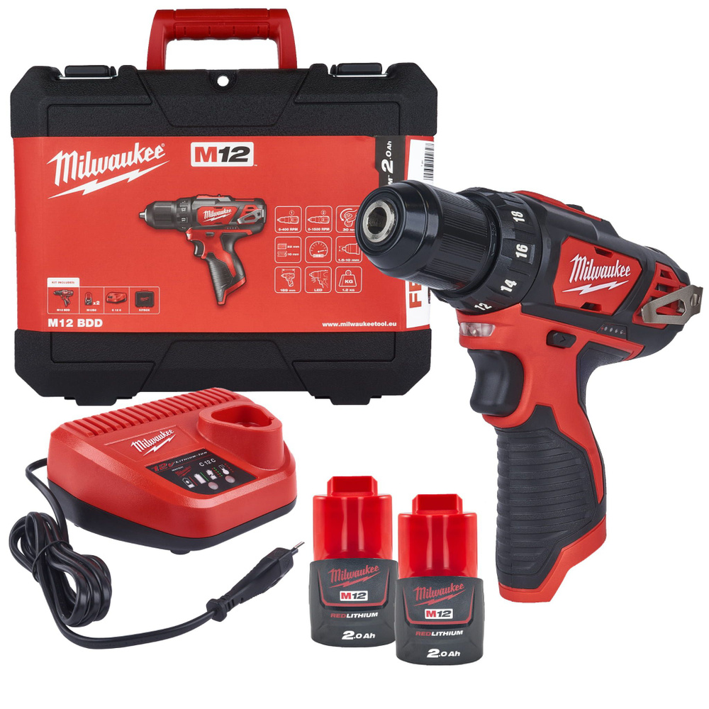 Дрель-шуруповерт Milwaukee M12 BDD-202C #1