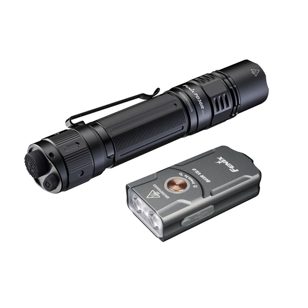 Набор тактический фонарь Fenix PD36R Pro + брелок E03R V2.0 Grey (Bonus Kit)  #1
