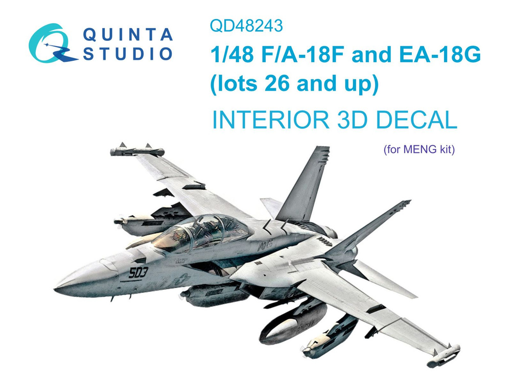 3D Декаль интерьера кабины F/A-18F late / EA-18G (Meng) #1