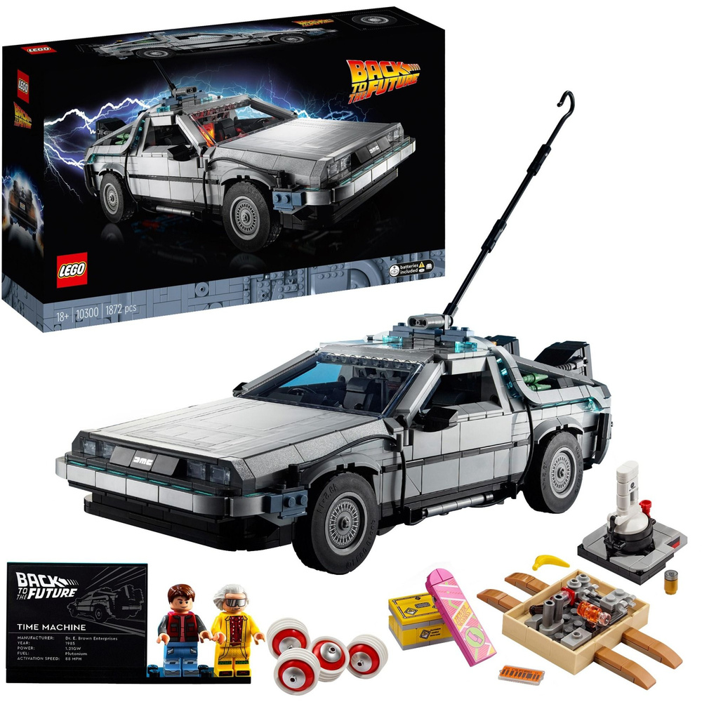 Конструктор LEGO Icons 10300 Машина времени Delorean Назад в будущее  #1