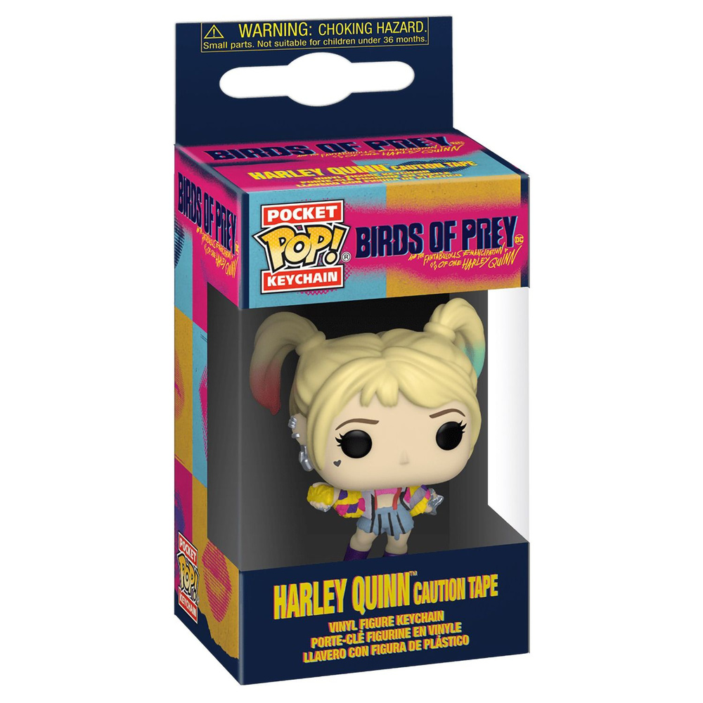 Брелок Funko Pocket POP! Birds of Prey Harley Quinn (Caution Tape) 44380-PDQ #1