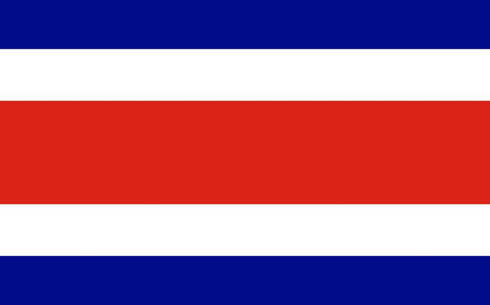 Двусторонний флаг Коста-Рики 40х60 см на лодку, катер или яхту с люверсами  #1