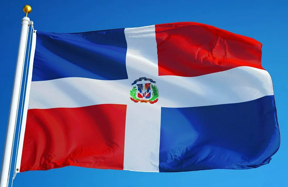 Двусторонний флаг Доминиканской Республики 40х60 см на лодку, катер или яхту с люверсами  #1
