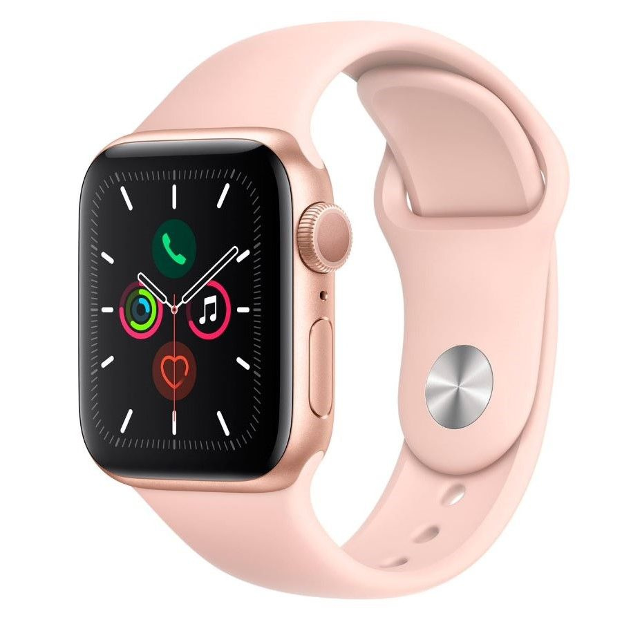 Умные часы Apple Watch Series 5 40mm A2092 Aluminum Case with Sport Band Rose Gold/ эппл вотч / smart #1