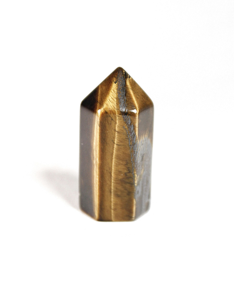 Тигровый глаз - 35 мм, натуральный камень, 1 шт - обелиск, кристалл, для декора, поделок, бижутерии  #1